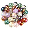 UV Plating Rainbow Iridescent Acrylic Beads X-PACR-E001-03-1