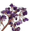 Natural Amethyst Chips & Agate Pedestal Display Decorations X1-DJEW-A001-04J-3