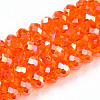 Electroplate Glass Beads Strands EGLA-A034-T6mm-B22-B-1