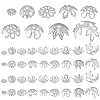 675Pcs 9 Styles Iron Bead Caps IFIN-GA0001-68-1