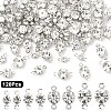 120Pcs 4 Styles Brass Pave Clear Cubic Zirconia Connector Charms RB-YW0001-31P-1