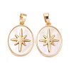 Brass Shell Pendants KK-E068-VC130-2