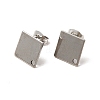 Non-Tarnish 201 Stainless Steel Stud Earring Findings STAS-D244-29P-B-1