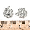 Christmas Brass Micro Pave Clear Cubic Zirconia Pendants KK-A280-03C-P-3