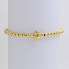 Brass Beaded Stretch Bracelets for Women FS-WG560D0-16-1