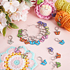 24Pcs 6 Colors Alloy Enamel Pendant Decorations HJEW-SC00046-4
