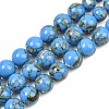 Synthetic Turquoise and Sea Shell Assembled Graduated Beads Strands GG-CBA2AE1-A07-E-2