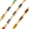 Brass Glass Rectangle Link Chains CHC-R001-01G-05-1