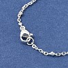 PVD Vacuum Plating 304 Stainless Steel Satellite Chain Necklaces MAK-L015-41S-2