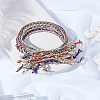 12Pcs 12 Colors Adjustable Cotton Cord Braided Bracelet Sets BJEW-LP0002-40-3