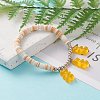 Polymer Clay Heishi Beads Stretch Charm Bracelets BJEW-JB05767-01-3