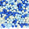 500Pcs Rubberized Style Imitated Silicone Acrylic Beads OACR-SP0001-33D-1