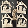 Unfinished Wood Pendant Decorations LS-XMAS-PW0001-170-10-1