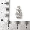 Brass Pave Clear Cubic Zirconia Pendants KK-L238-08P-4