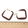 Brass Rhombus Hoop Earrings EJEW-A121-12D-G-3