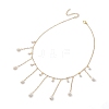 Shell Pearl Necklaces X1-NJEW-TA00186-4
