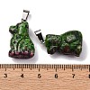 Dyed Natural Marble Pendants G-B127-07P-04-4