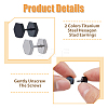 6Pcs 2 Colors Blank Hexagon Stainless Steel Ear False Plugs EJEW-FI0003-31-4