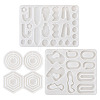 3Pcs 3 Style Hexagon & Round & Irregular Shape DIY Pendant Silicone Molds DIY-TA0006-40-2