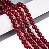 Dyed Natural White Jade Beads Strands G-T139-8mm-60-04-1