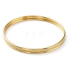 3Pcs Ion Plating(IP) 304 Stainless Steel Plain Bangles Set BJEW-G684-02B-G-2