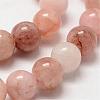 Natural Morganite Round Bead Strands G-O143-05-8mm-3