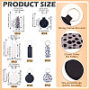 16Pcs 8 Styles PU Leather Keychain KEYC-TA0001-39-3