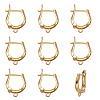 Rack Plating Brass Hoop Earring Findings with Latch Back Closure KK-TA0007-39-1