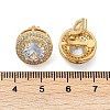 Brass Micro Pave Clear Cubic Zirconia Clip-on Earrings EJEW-H154-11B-G-5