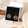 Two Tone Brass Dangle Earrings WG7446F-01-4