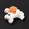 Ghost with Pumpkin Opaque Resin Cabochons RESI-F031-09-5