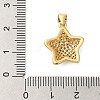 Brass Micro Pave Cubic Zirconia Pendants X-KK-A228-03G-3