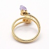 Natural Amethyst Finger Rings RJEW-A031-01G-4