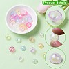 40Pcs 8 Colors Transparent Plastic Bead Caps KY-CJ0001-97-3