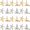 SUNNYCLUE 40Pcs 2 Colors Starfish Shape 201 Stainless Steel Stud Earring Findings STAS-SC0007-94-1