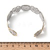 Hammered 304 Stainless Steel Cuff Bangles for Women BJEW-P371-01B-5