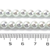 UV Plating Pearlized Glass Pearl Beads Strands GLAA-F128-01A-T13-2