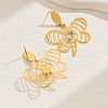 Elegant Tassel Butterfly Stainless Steel Stud Earrings PO0669-2