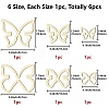 6Pcs 3 Style Wood Hoop Rings Macrame for DIY Craft Making DIY-WH0545-002-2