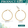 5 Pairs 304 Stainless Steel Hoop Earrings EJEW-ME0001-09-2