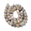 Natural Blue White Dumortierite Round Beads Strands G-E265-01A-6