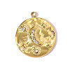 Textured 304 Stainless Steel Pendants STAS-OY008-22G-1