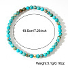 Dyed Natural Imperial Jasper Round Beaded Stretch Bohemian Bracelets OI9972-1-2