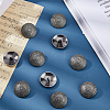 20Pcs Alloy Shank Buttons BUTT-FH0001-036B-4