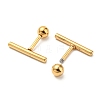 Ion Plating(IP) 304 Stainless Steel Stud Earrings EJEW-Z034-04D-G-2