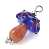 304 Stainless Steel with Handmade Bumpy Lampwork Pendants LA-CBA4231-01E-P-2