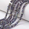 Electroplate Transparent Glass Beads Strands LS-EGLA-A034-T4mm-S07-1