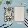 Wooden 2-Ring Loose Leaf Binder Postcard Phote Album Cover DIY-WH0547-065-3