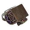 Platinum Color Brass Prayer Box Pendants KK-P007-P-1-3