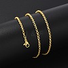 Brass Double Link Chains Necklaces for Women NJEW-D302-37G-2
